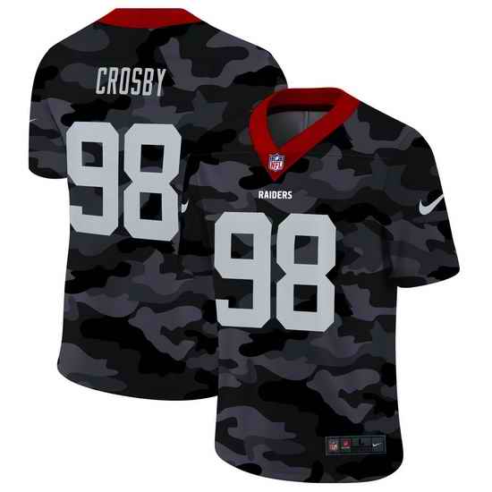 Las Vegas Raiders 98 Maxx Crosby Men Nike 2020 Black CAMO Vapor Untouchable Limited Stitched NFL Jersey